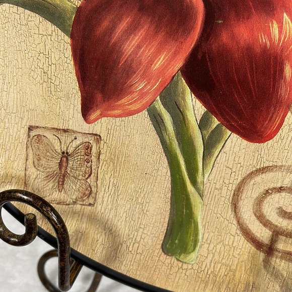 🌱🌿🌺 Crimson Lily Decorator Plate 🌺🌿🌱 - Picture 6 of 8